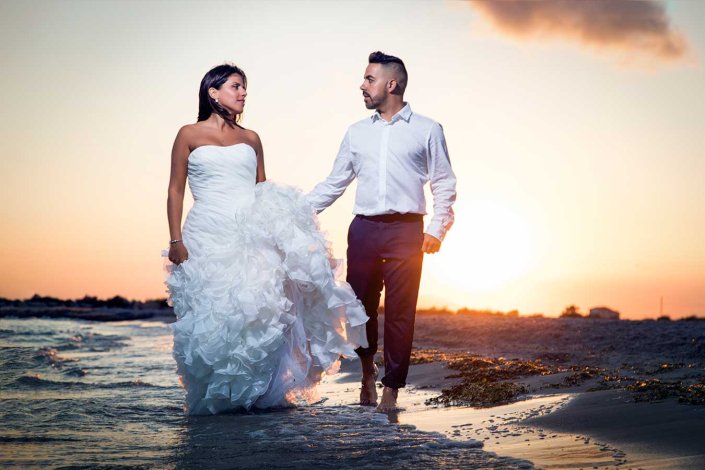 Novios orilla del mar