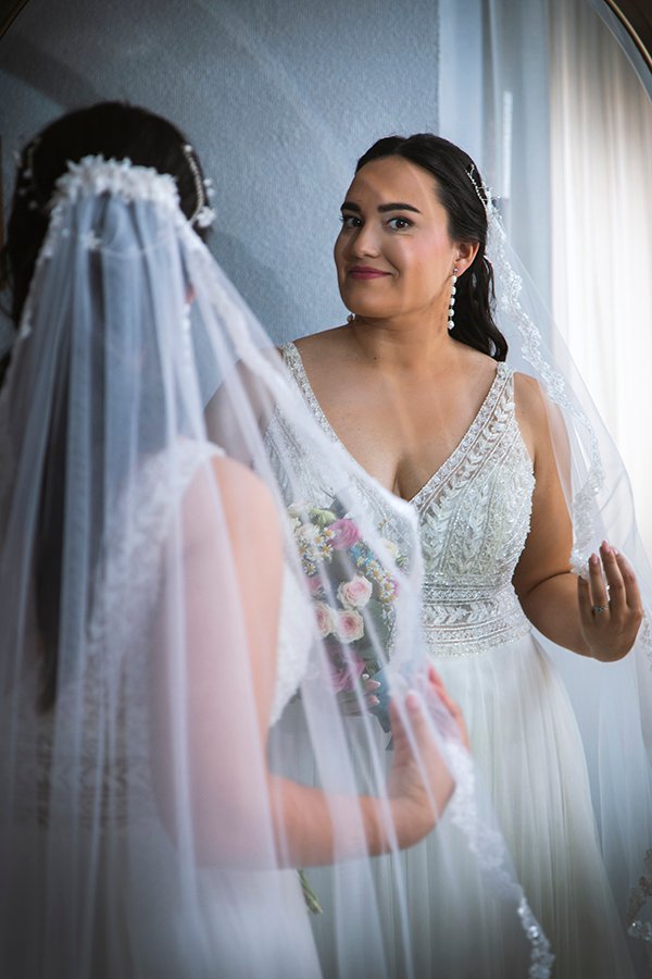 Fotografía de Bodas Novia reflejos de luz