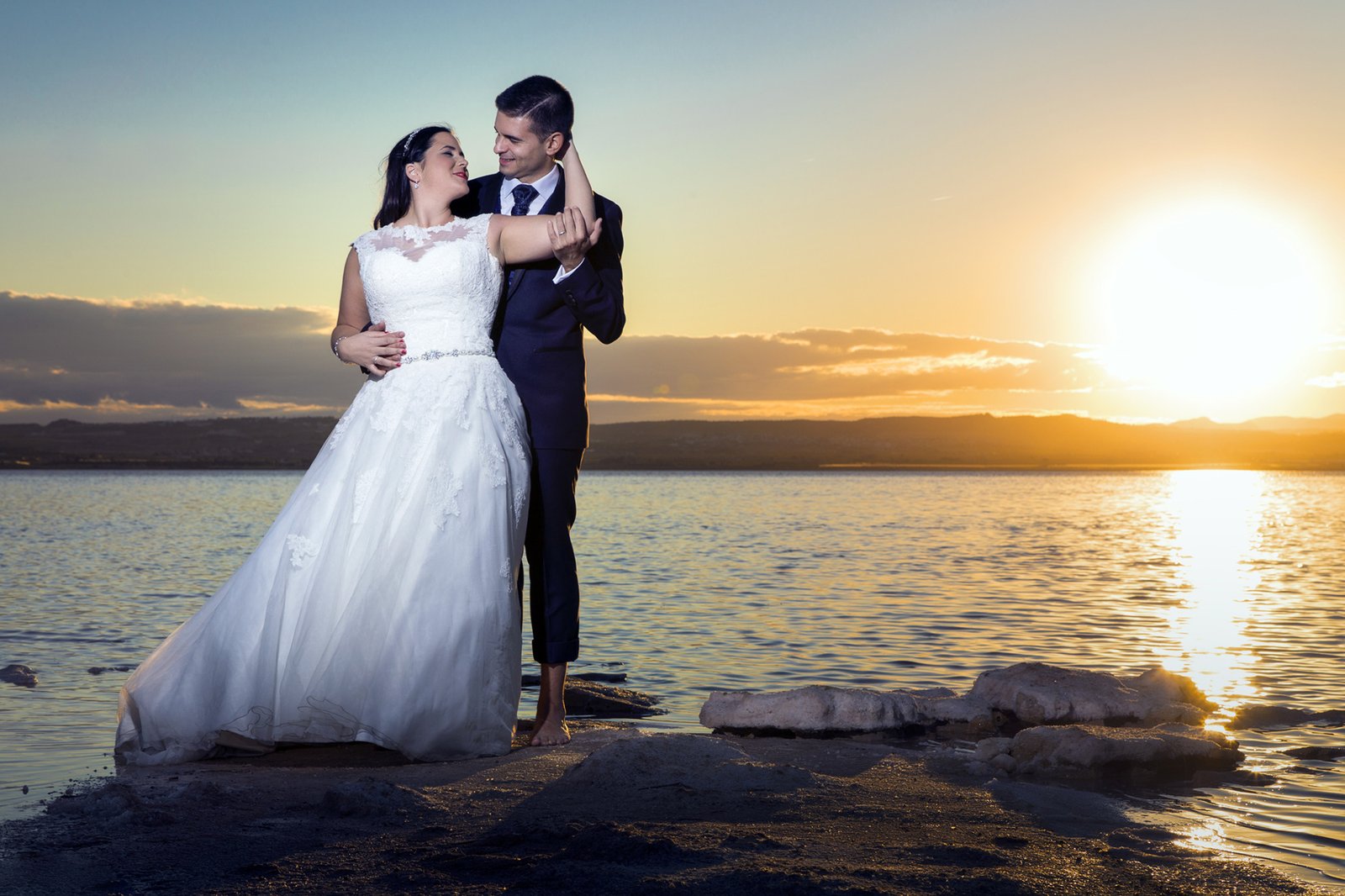 novios en las Salinas de Torrevieja
